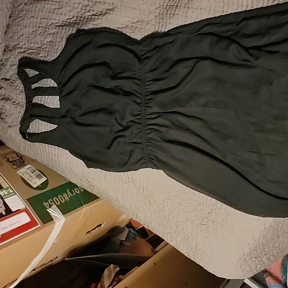 Knee length black dress
